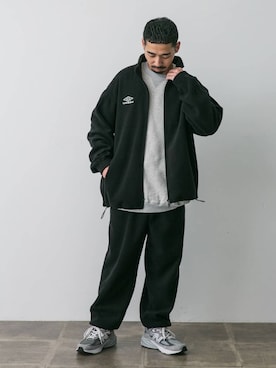 「アイテム（その他アウター、ブラック系）」を使った、maedaさん（メンズ・168cm）の秋コーディネート