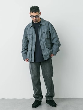 「Snow Peak（スノーピーク）のアイテム（ブルゾン）」を使った、maedaさん（メンズ・168cm）の冬コーディネート