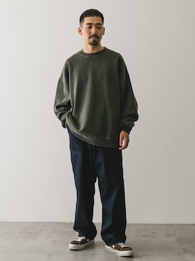 「アイテム（スウェット）」を使った、maedaさん（メンズ・168cm・30代）の秋コーディネート