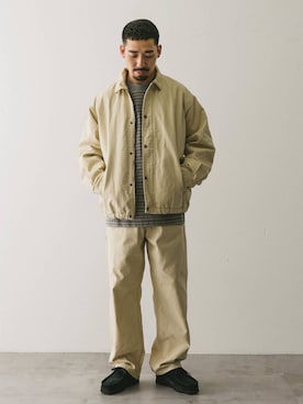 「アイテム（ダウンジャケット/コート）」を使った、maedaさん（メンズ・168cm）の秋コーディネート