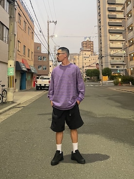 「Foxfire（フォックスファイヤー）のアイテム（パンツ）」を使った、maedaさん（メンズ・168cm）の秋コーディネート