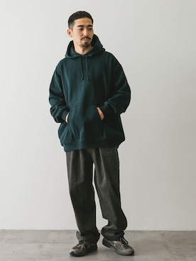 「アイテム（スウェット）」を使った、maedaさん（メンズ・168cm・30代）の秋コーディネート