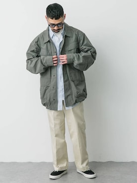 「Snow Peak（スノーピーク）のアイテム（ブルゾン）」を使った、maedaさん（メンズ・168cm）の冬コーディネート