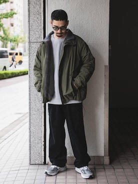 「URBAN RESEARCH DOORS（アーバンリサーチドアーズ）のURD 裏ボアナイロンブルゾン（ブルゾン）」を使った、maedaさん（メンズ・168cm）の秋コーディネート