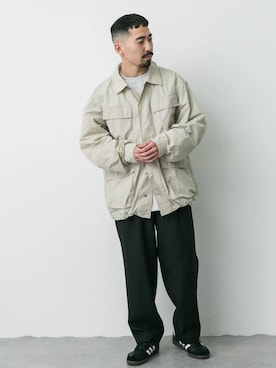 「Snow Peak（スノーピーク）のアイテム（ブルゾン）」を使った、maedaさん（メンズ・168cm）の冬コーディネート