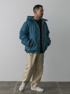 「アイテム（ダウンジャケット/コート）」を使った、maedaさん（メンズ・168cm・30代）の秋コーディネート