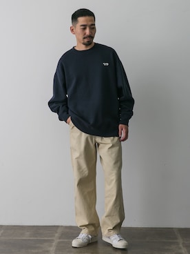 「アイテム（スウェット）」を使った、maedaさん（メンズ・168cm・30代）の秋コーディネート