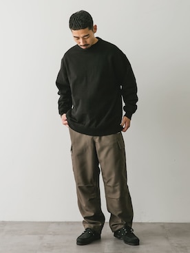 「アイテム（スウェット）」を使った、maedaさん（メンズ・168cm・30代）の秋コーディネート