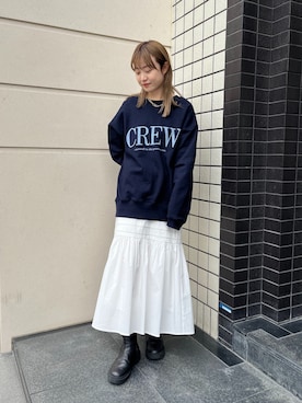 「ロゴパーカー」｜「アイテム（アクセサリー）」を使った、madokaさん（レディース・157cm）の冬コーディネート