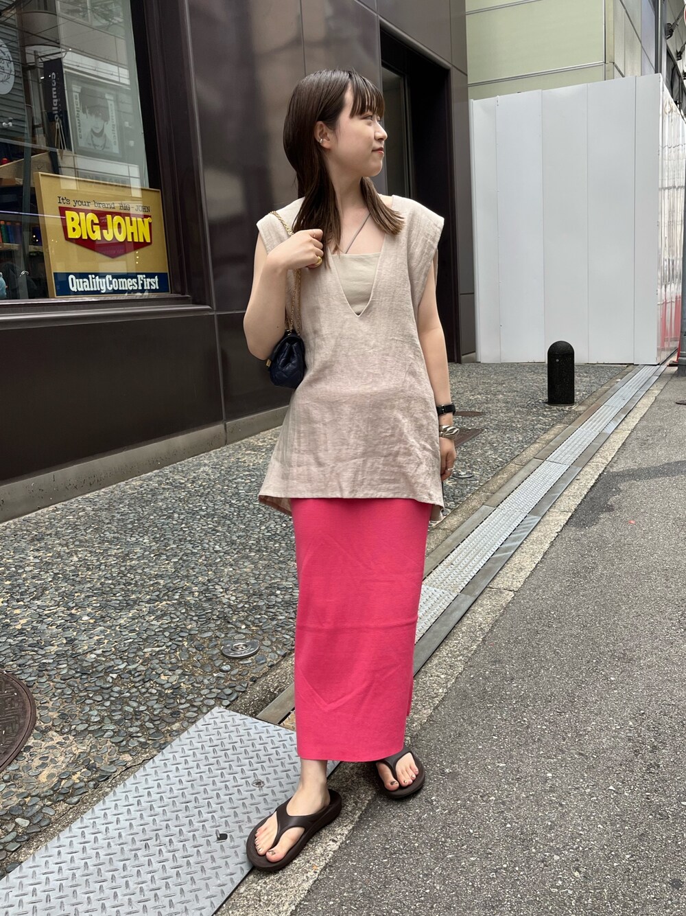 c-boy style ヴィンテージ リネン混ベスト × Old FILAコーデ c-boy style ヴィンテージ リネン混ベスト × Old FILAコーデ