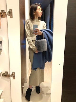 Spick & Span（スピックアンドスパン）の「ウールVネックカラーリバー 