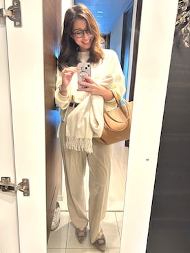 「アイテム（パンプス）」を使った、MIKAさん（レディース・161cm・40代）の冬コーディネート