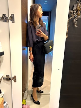「アイテム（パンプス）」を使った、MIKAさん（レディース・161cm・40代）の秋コーディネート