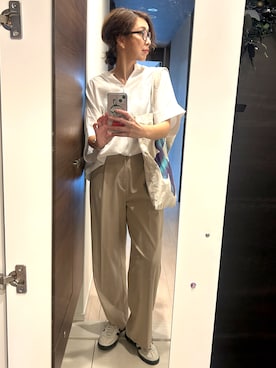 「DouDou（ドゥドゥ）のアイテム」を使った、MIKAさん（レディース・161cm）の秋コーディネート