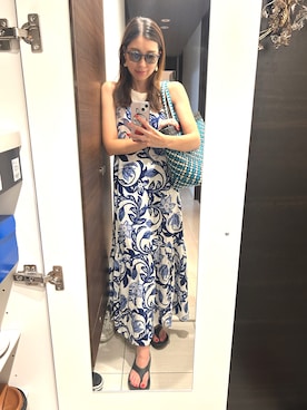 「アイテム（ワンピース/ドレス）」を使った、MIKAさん（レディース・161cm・40代）の夏コーディネート
