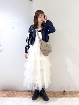 「w closet（ダブルクローゼット）のアイテム（ジャケット/アウター）」を使った、ももかさん（レディース・167cm）の春コーディネート