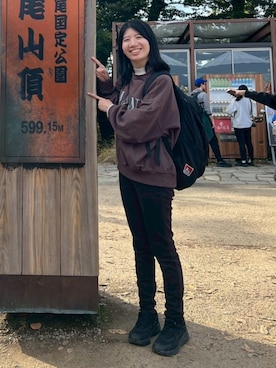 「VIS（ビス）のアイテム（トップス）」を使った、kimikkomさん（レディース・159cm）の冬コーディネート