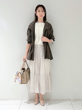 「INDIVI（インディヴィ）のアイテム（ブルゾン）」を使った、shioriさん（レディース・169cm）の冬コーディネート