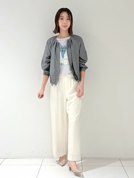 「INDIVI（インディヴィ）のアイテム（ブルゾン）」を使った、shioriさん（レディース・169cm）の春コーディネート