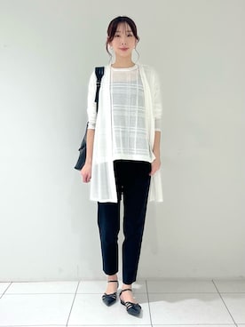 「INDIVI（インディヴィ）のアイテム」を使った、shioriさん（レディース・169cm）の春コーディネート