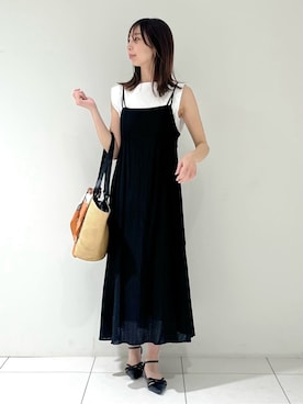 「INDIVI（インディヴィ）のアイテム」を使った、shioriさん（レディース・169cm）の夏コーディネート