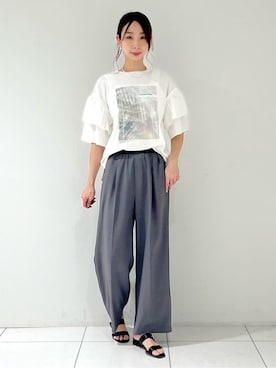「GALLEST（ギャレスト）のアイテム」を使った、shioriさん（レディース・169cm）の夏コーディネート