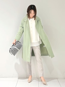 「INDIVI（インディヴィ）のアイテム」を使った、shioriさん（レディース・169cm）の春コーディネート
