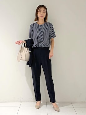 「HusHusH（ハッシュアッシュ）のアイテム（パンツ）」を使った、shioriさん（レディース・169cm）の春コーディネート