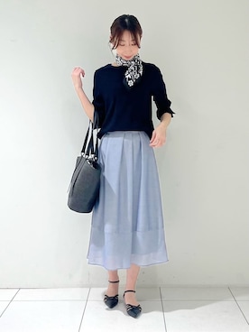 「INDIVI（インディヴィ）のアイテム」を使った、shioriさん（レディース・169cm）の春コーディネート
