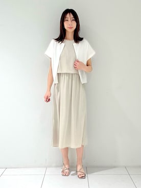 「INDIVI（インディヴィ）のアイテム」を使った、shioriさん（レディース・169cm）の夏コーディネート