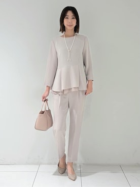 「HusHusH（ハッシュアッシュ）のアイテム（パンツ）」を使った、shioriさん（レディース・169cm）の冬コーディネート