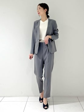 「INDIVI（インディヴィ）のアイテム」を使った、shioriさん（レディース・169cm）の春コーディネート