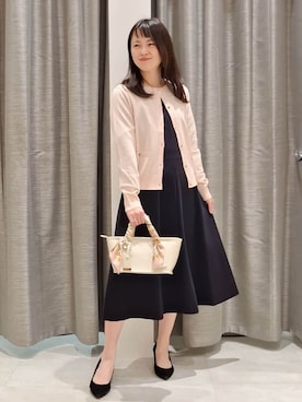 「Rubyrivet（ルビーリベット）のアイテム（パンツ）」を使った、YuKaRiさん（レディース・158cm）の春コーディネート