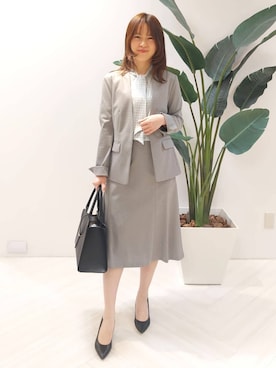「INDIVI（インディヴィ）のアイテム」を使った、YuKaRiさん（レディース・158cm）の春コーディネート