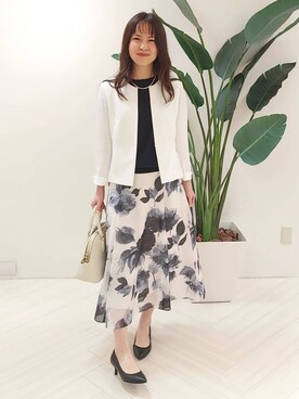 「UNTITLED（アンタイトル）のアイテム（パンプス）」を使った、YuKaRiさん（レディース・158cm）の夏コーディネート