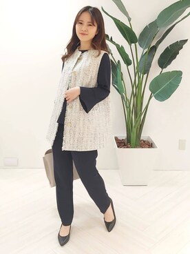 「UNTITLED（アンタイトル）のアイテム（パンプス）」を使った、YuKaRiさん（レディース・158cm）の春コーディネート
