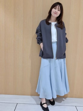 「UNTITLED（アンタイトル）のアイテム（ブルゾン）」を使った、YuKaRiさん（レディース・158cm）の春コーディネート