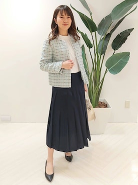 「UNTITLED（アンタイトル）のアイテム（パンプス）」を使った、YuKaRiさん（レディース・158cm）の春コーディネート