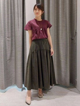 「UNTITLED（アンタイトル）のアイテム（パンプス）」を使った、YuKaRiさん（レディース・158cm）の夏コーディネート
