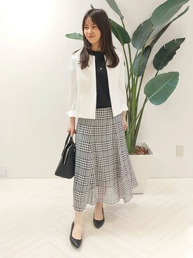 「UNTITLED（アンタイトル）のアイテム（パンプス）」を使った、YuKaRiさん（レディース・158cm）の夏コーディネート
