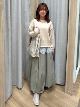 「le coq sportif（ルコックスポルティフ）のアイテム」を使った、Fumikaさん（レディース・158cm）の春コーディネート