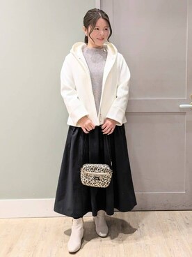 「Lee（リー）のアイテム（ショルダーバッグ）」を使った、kuwawaさん（レディース・159cm）の冬コーディネート