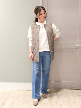 「アイテム（モッズコート、グリーン系）」を使った、kuwawaさん（レディース・159cm）の冬コーディネート