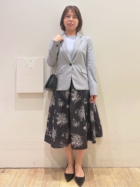 「index（インデックス）のアイテム（テーラードジャケット）」を使った、YUKOさん（レディース・155cm）の春コーディネート