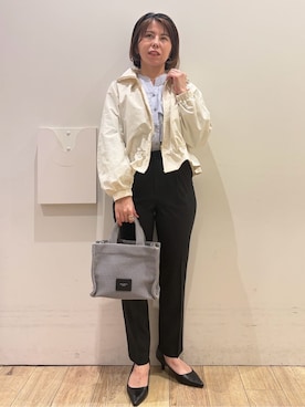 「index（インデックス）のアイテム（ブルゾン）」を使った、YUKOさん（レディース・155cm）の春コーディネート