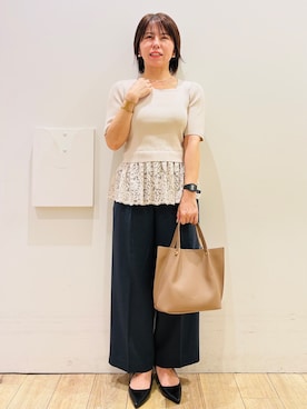 「index（インデックス）のアイテム」を使った、YUKOさん（レディース・155cm）の夏コーディネート