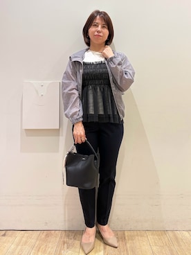 「index（インデックス）のアイテム（ブルゾン）」を使った、YUKOさん（レディース・155cm）の春コーディネート