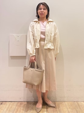 「index（インデックス）のアイテム（ブルゾン）」を使った、YUKOさん（レディース・155cm）の春コーディネート