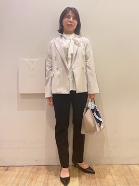 「index（インデックス）のアイテム（テーラードジャケット）」を使った、YUKOさん（レディース・155cm）の春コーディネート