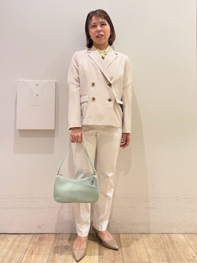 「index（インデックス）のアイテム（テーラードジャケット）」を使った、YUKOさん（レディース・155cm）の春コーディネート